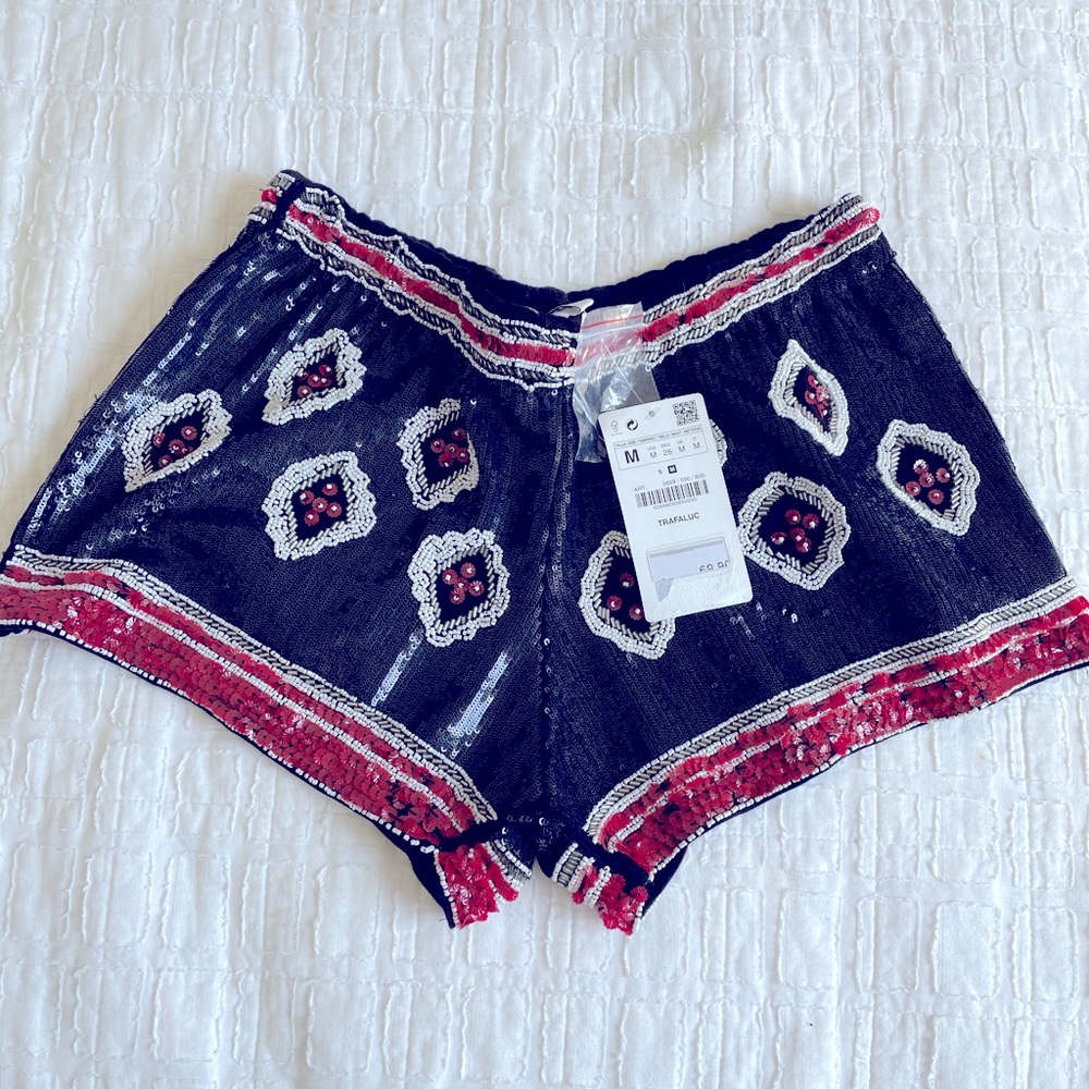 Sequin Zara shorts
